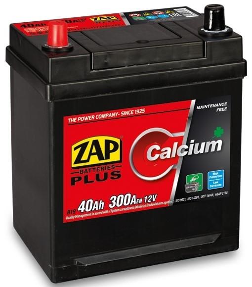 Acumulator auto ZAP 40 Ah Plus Japonia Mașini +stânga
