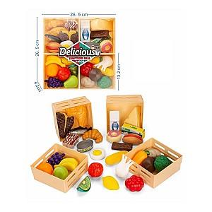 Set de bucatarie pentru papusi VLM 4 Lazi cu alimente XG3-25