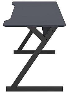 Masa de birou Art Metal Furniture Dexter Negru/Antracit (Gri)