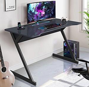 Masa de birou Art Metal Furniture Dexter Negru/Antracit (Gri)