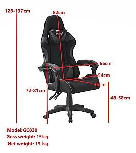 Fotoliu gaming Xenos Hermes Gray/Black