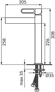 Baterie pentru lavoar FDESIGN Zaffiro Black FD1-ZFR-2L-22 (18136)