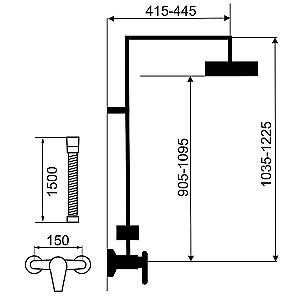 Set de duș Ferro Metalia SET068/TER.0 (13273)