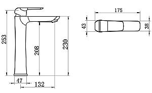 Baterie pentru lavoar Ferro Tina 38503.1 White (10904)
