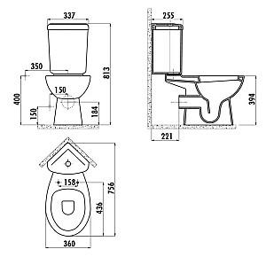 Vas WC Creavit Sedef SD310 / SD420 / KC0703.01/IT5130 (13746)