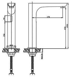 Baterie pentru lavoar Creavit ES6500 (16386)