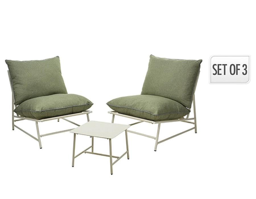 Set mobila de gradina ProGarden Alb 55317