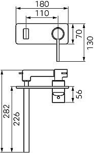 Baterie pentru lavoar FDESIGN Zaffiro Black FD1-ZFR-3PA-22 (18137)