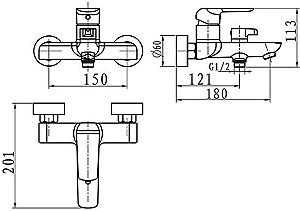 Baterie cada Ferro Tina 38020/1.1 White (10031)