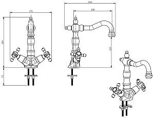 Robinet bucatarie FDESIGN Lacrima Bronz FD1-LRA-4-66 (18554)