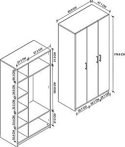 Dulap Nex Home 180x47x120 Alb