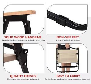 Scaun pliabil 4Life Whotman Black M