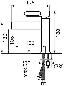 Baterie pentru lavoar FDESIGN Zaffiro Black FD1-ZFR-2-22 (18135)