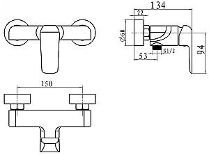 Baterie dus Ferro Tina 38061/1.1 White (10278)