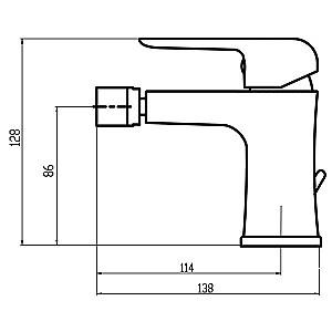 Baterie pentru bideu Ferro Tina 38011.1 White (10030)