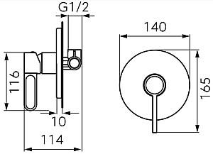 Baterie dus FDESIGN Zaffiro Black FD1-ZFR-7PA-22 (18141)
