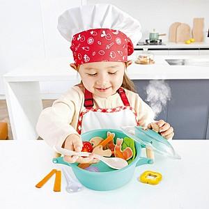 Set de bucatarie pentru papusi Hape cu Vapori Little Chef