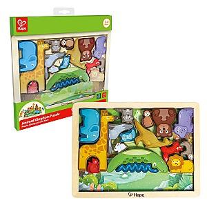 Puzzle Hape Regatul Animalelor 16 piese