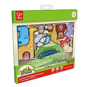 Puzzle Hape Regatul Animalelor 16 piese