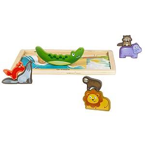 Puzzle Hape Regatul Animalelor 16 piese