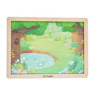 Puzzle Hape Regatul Animalelor 16 piese