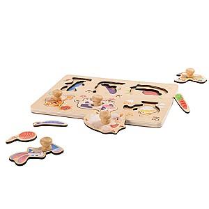 Puzzle Hape Desteptel Curtea Fermierului 13 piese