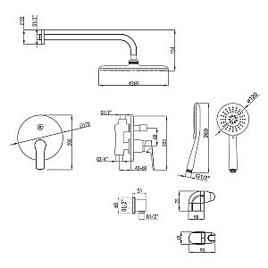 Set de duș IMPRESE KUCERA VR-50105