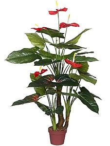 Flori artificiale OEM/ODM Anthurium (Green/Red)