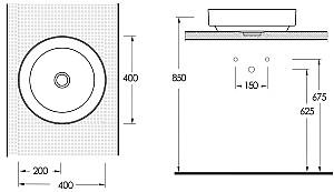 Lavoar baie Ege Vitrifiye Alvona (86401) (15578)