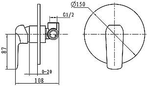 Baterie dus Ferro Tina 38050.1 White (10491)