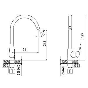 Robinet bucatarie Ferro Marena BMN4 (05992)