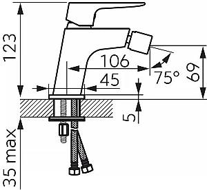 Baterie pentru bideu Ferro Vitto BVI6VLG (00284)