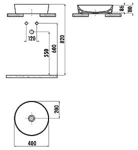 Lavoar baie Creavit Ultra UL140.00CB00E (15556)