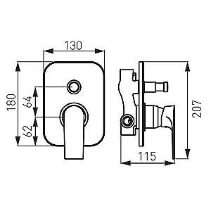 Baterie dus Ferro SQUARE BAQ7P