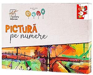 Tablou pe numere Art Gallery Moș Crăciun și cerb 20x30 cm