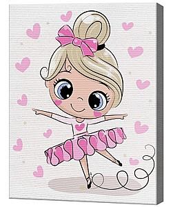 Tablou pe numere Art Gallery Balerină în rochie roz 20x30 cm