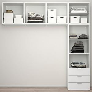Dulap pentru copii IKEA Platsa/Fonnes usi/sertare 240x42x241 Alb