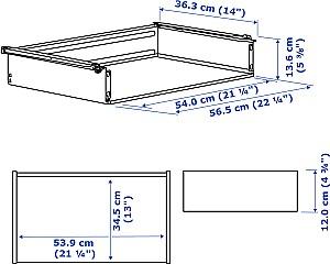 Dulap pentru copii IKEA Platsa/Fonnes usi/sertare 240x42x241 Alb