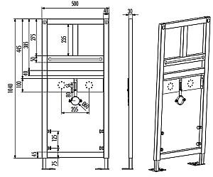 Instalatie wc incastrat cu cadru Creavit GLM100.01 (12223)