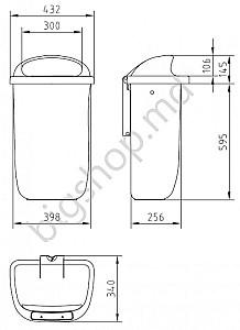Cos de gunoi Alda Plastic 50 L Orange