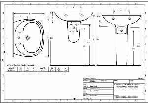 Lavoar baie Ege Vitrifiye Likya 10551/60402 (16012)