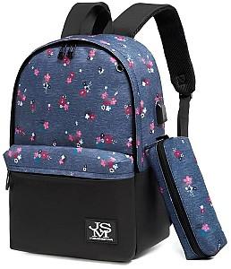 Rucsac 4Play JMS Blue Flowers