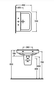 Lavoar baie Ege Vitrifiye Tyana 55 (72551/78312) (12806)