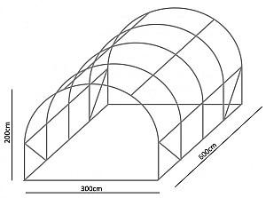 Seră de tip tunel GardenLine TUN3934