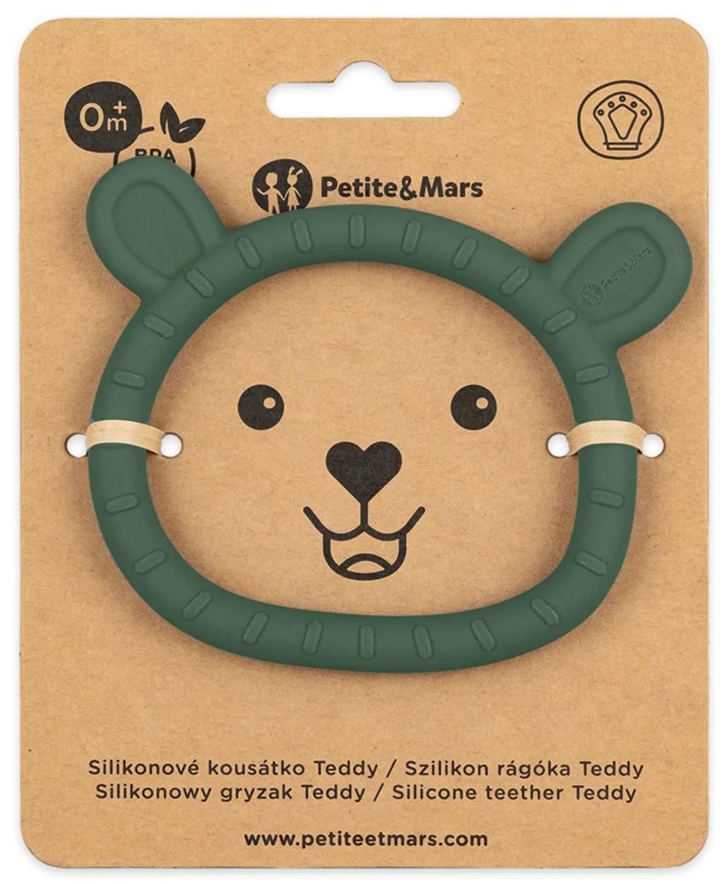 Jucarie bebelus Petite&Mars Teddy Misty Green