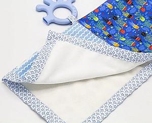 Jucarie bebelus BABYJEM Patchwork Blue