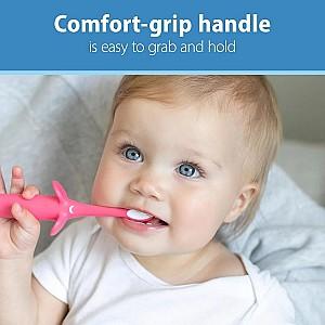 Periuta de dinti Dr. Brown's Roz (0-3 ani)