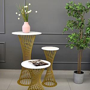 Masuta de cafea, reviste DP Felicia Golden-White 350