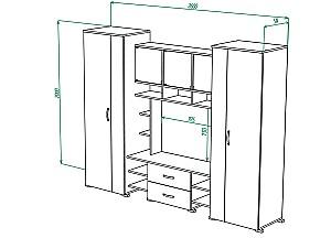 Living ML Mobila ML-9 Stejar Kraft Alb/Antracit