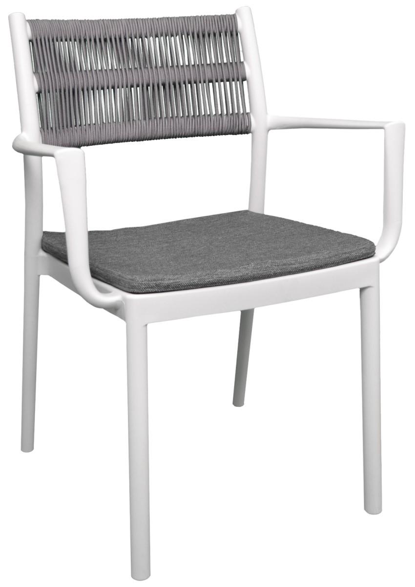 Scaun terasa DP ARIF Alb/Gri